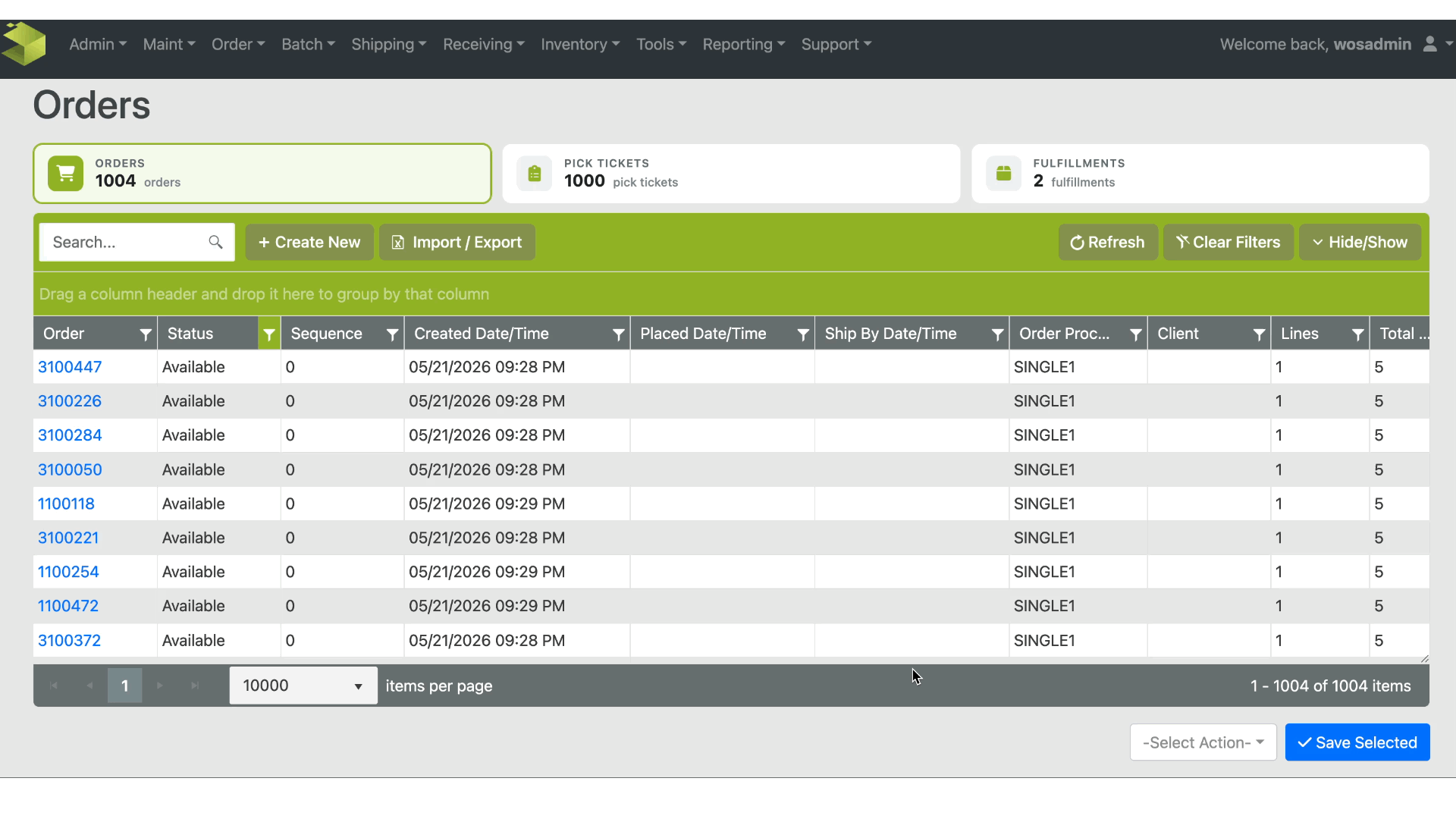 Assign Order Process- Bulk